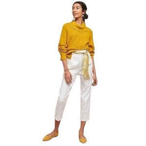 Anthropologie Ett Twa Nia White Linen Pants